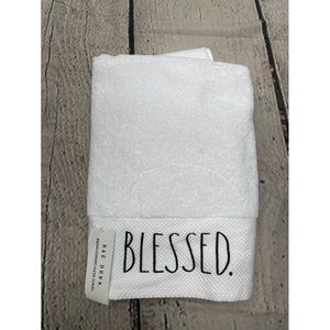 NWT Rae Dunn BLESSED Embroidered Bath Towel